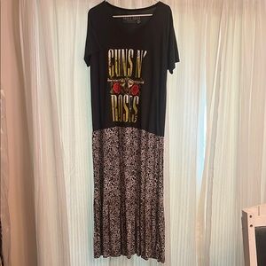 Black and Gold Casual Maxi Sundress